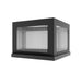 Outdoor Wall Light Avenue Lighting AV9904-BLK Avenue Outdoor 12"W 3000K LED Pillar Mount in Black/Ribbed Glass Avenue Lighting
