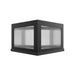 Outdoor Wall Light Avenue Lighting AV9905-BLK Avenue Outdoor 14"W 3000K LED Pillar Mount in Black/Ribbed Glass Avenue Lighting