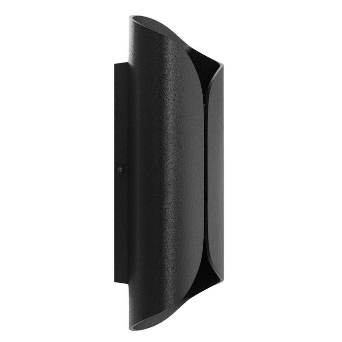 Outdoor Wall Light Avenue Lighting AV9909-BLK Avenue Outdoor 14"H Curved Frame LED Wall Sconce in Black Avenue Lighting