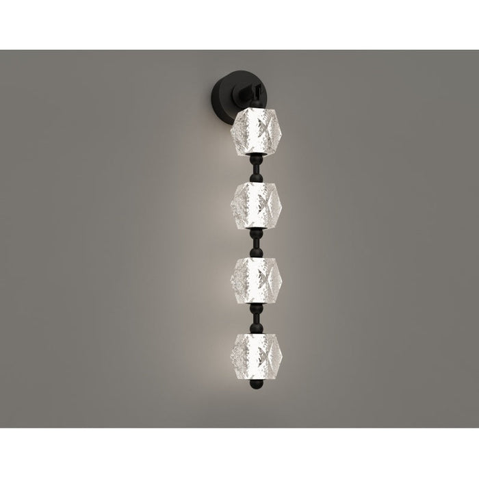 Wall Sconce Avenue Lighting HF3904-BK Beluga 4-Light 28"H LED Wall Sconce in Black/Textured Acrylic Avenue Lighting