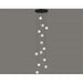 Multi-Light Pendant Avenue Lighting HF3913-BK Beluga 13-Light 22"W LED Pendant in Black/Textured Acrylic Avenue Lighting