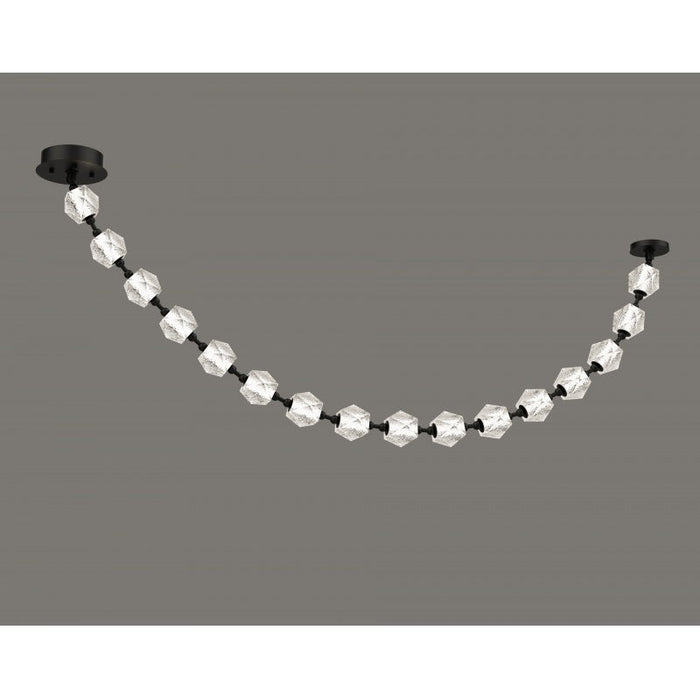 Pendant Light Avenue Lighting HF3916-BK Beluga 16-Light 112"L LED Pendant in Black/Textured Acrylic Avenue Lighting