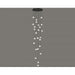 Multi-Light Pendant Avenue Lighting HF3925-BK Beluga 25-Light 30"W LED Pendant in Black/Textured Acrylic Avenue Lighting