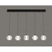 Multi-Light Pendant Avenue Lighting HF3955-BK Beluga 5-Light 36"W Linear LED Pendant in Black/Textured Acrylic Avenue Lighting