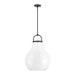 Pendant Light Thesis 207652A Mansfield 18 inch 1 light Matte Black Pendant Light with Opal Glass Shade THESIS