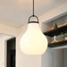 Pendant Light Thesis 207652A Mansfield 18 inch 1 light Matte Black Pendant Light with Opal Glass Shade THESIS