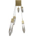 Multi-Light Pendant Avenue Lighting HF1900-5-AP-BB Aspen The Original Aspen 5-Light 12"W LED Pendant in Brushed Brass/Bubbled Crystals Avenue Lighting