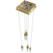 Multi-Light Pendant Avenue Lighting HF1900-5-AP-BB-C Aspen The Original Aspen 5-Light 12"W LED Pendant in Brushed Brass/Clear Crystals Avenue Lighting