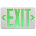 Exit Sign Nuvo 67-100 Green LED Exit Sign, 90min Ni-Cad backup, 120/277V, Single/Dual Face, Universal Mounting - White Finish Nuvo