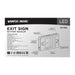 Exit Sign Nuvo 67-100 Green LED Exit Sign, 90min Ni-Cad backup, 120/277V, Single/Dual Face, Universal Mounting - White Finish Nuvo
