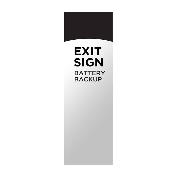 Exit Sign Nuvo 67-100 Green LED Exit Sign, 90min Ni-Cad backup, 120/277V, Single/Dual Face, Universal Mounting - White Finish Nuvo