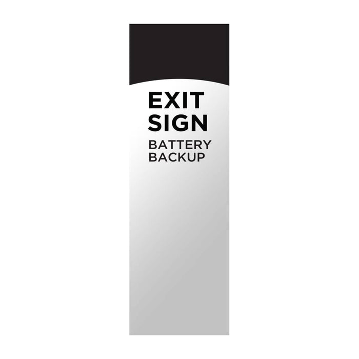 Exit Sign Nuvo 67-100 Green LED Exit Sign, 90min Ni-Cad backup, 120/277V, Single/Dual Face, Universal Mounting - White Finish Nuvo
