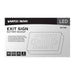 Exit Sign Nuvo 67-101 Red LED Exit Sign, 90min Ni-Cad backup, 120/277V, Single/Dual Face, Universal Mounting - White Finish Nuvo