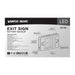 Exit Sign Nuvo 67-101 Red LED Exit Sign, 90min Ni-Cad backup, 120/277V, Single/Dual Face, Universal Mounting - White Finish Nuvo