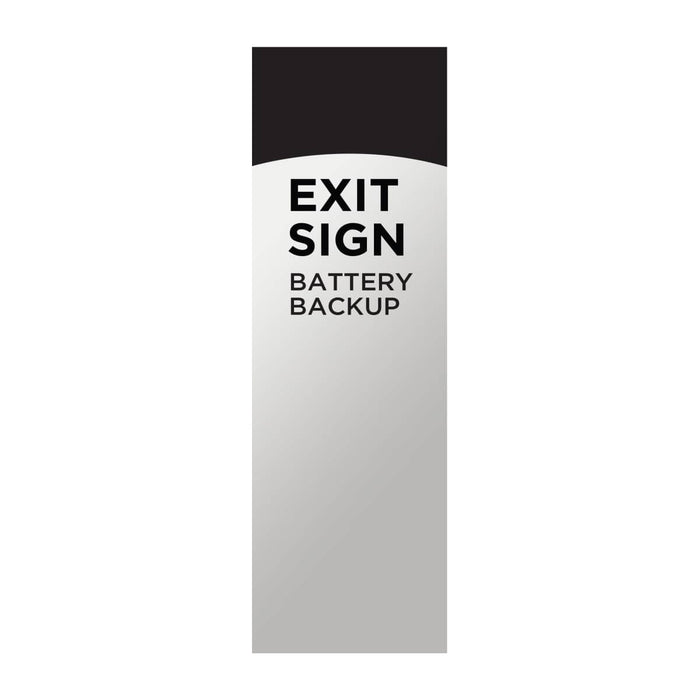 Exit Sign Nuvo 67-101 Red LED Exit Sign, 90min Ni-Cad backup, 120/277V, Single/Dual Face, Universal Mounting - White Finish Nuvo