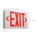 Exit Sign Nuvo 67-101 Red LED Exit Sign, 90min Ni-Cad backup, 120/277V, Single/Dual Face, Universal Mounting - White Finish Nuvo