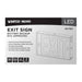 Exit Sign Nuvo 67-102 Red LED Exit Sign, 90min Ni-Cad backup, 120V/277V, Single/Dual Face, Universal Mounting, Steel/NYC - White Finish Nuvo