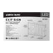Exit Sign Nuvo 67-102 Red LED Exit Sign, 90min Ni-Cad backup, 120V/277V, Single/Dual Face, Universal Mounting, Steel/NYC - White Finish Nuvo