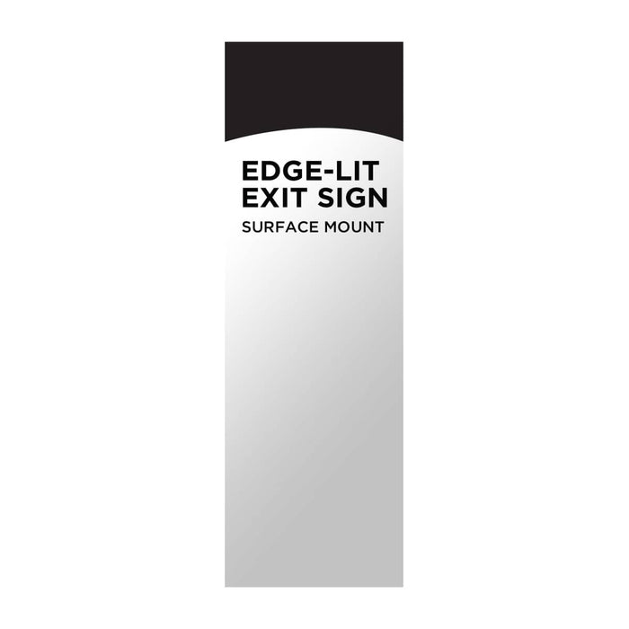 Exit Sign Nuvo 67-110 Green (Mirror) Edge Lit LED Exit Sign, 90min Ni-Cad backup, 120/277V, Dual Face, Top/Back/End Mount - Silver Finish Nuvo
