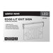 Exit Sign Nuvo 67-111 Red (Mirror) Edge Lit LED Exit Sign, 90min Ni-Cad backup, 120/277V, Dual Face, Top/Back/End Mount - Silver Finish Nuvo