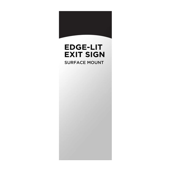 Exit Sign Nuvo 67-112 Green (Clear) Edge Lit LED Exit Sign, 90min Ni-Cad backup, 120/277V, Single Face, Top/Back/End Mount - Clear Finish Nuvo