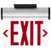 Exit Sign Nuvo 67-113 Red (Clear) Edge Lit LED Exit Sign, 90min Ni-Cad backup, 120/277V, Single Face, Top/Back/End Mount - Clear Finish Nuvo