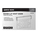 Exit Sign Nuvo 67-113 Red (Clear) Edge Lit LED Exit Sign, 90min Ni-Cad backup, 120/277V, Single Face, Top/Back/End Mount - Clear Finish Nuvo