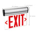 Exit Sign Nuvo 67-113 Red (Clear) Edge Lit LED Exit Sign, 90min Ni-Cad backup, 120/277V, Single Face, Top/Back/End Mount - Clear Finish Nuvo