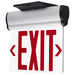 Exit Sign Nuvo 67-113 Red (Clear) Edge Lit LED Exit Sign, 90min Ni-Cad backup, 120/277V, Single Face, Top/Back/End Mount - Clear Finish Nuvo