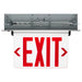 Exit Sign Nuvo 67-114 Red (Clear) Edge Lit LED Exit Sign - 3.14 Watts - Single Face - 120V/277 Volts - Clear Finish Nuvo