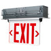 Exit Sign Nuvo 67-114 Red (Clear) Edge Lit LED Exit Sign - 3.14 Watts - Single Face - 120V/277 Volts - Clear Finish Nuvo