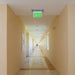 Exit Sign Nuvo 67-115 Green (Mirror) Edge Lit LED Exit Sign - 2.94 Watts - Dual Face - 120V/277 Volt - Silver Finish Nuvo