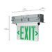 Exit Sign Nuvo 67-115 Green (Mirror) Edge Lit LED Exit Sign - 2.94 Watts - Dual Face - 120V/277 Volt - Silver Finish Nuvo