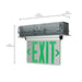 Exit Sign Nuvo 67-116 Green (Clear) Edge Lit LED Exit Sign - 2.94 Watts - Single Face - 120V/277 Volts - Clear Finish Nuvo
