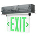 Exit Sign Nuvo 67-116 Green (Clear) Edge Lit LED Exit Sign - 2.94 Watts - Single Face - 120V/277 Volts - Clear Finish Nuvo