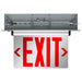 Exit Sign Nuvo 67-117 Red (Mirror) Edge Lit LED Exit Sign - 3.14 Watt - Dual Face - 120/277 Volts - Silver Finish Nuvo