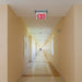 Exit Sign Nuvo 67-117 Red (Mirror) Edge Lit LED Exit Sign - 3.14 Watt - Dual Face - 120/277 Volts - Silver Finish Nuvo