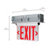 Exit Sign Nuvo 67-117 Red (Mirror) Edge Lit LED Exit Sign - 3.14 Watt - Dual Face - 120/277 Volts - Silver Finish Nuvo