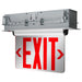Exit Sign Nuvo 67-117 Red (Mirror) Edge Lit LED Exit Sign - 3.14 Watt - Dual Face - 120/277 Volts - Silver Finish Nuvo