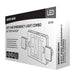 Exit Sign Nuvo 67-121 Combination Red Exit Sign/Emergency Light, 90min Ni-Cad backup, 120/277V, Dual Head, Single/Dual Face, Universal Mounting - White Finish Nuvo