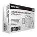 Exit Sign Nuvo 67-121 Combination Red Exit Sign/Emergency Light, 90min Ni-Cad backup, 120/277V, Dual Head, Single/Dual Face, Universal Mounting - White Finish Nuvo