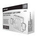 Exit Sign Nuvo 67-122 Combination Red Exit Sign/Emergency Light, 90min Ni-Cad backup, 120/277V, Dual Head, Single/Dual Face, Universal Mounting, Remote Compatible - White Finish Nuvo