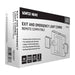 Exit Sign Nuvo 67-122 Combination Red Exit Sign/Emergency Light, 90min Ni-Cad backup, 120/277V, Dual Head, Single/Dual Face, Universal Mounting, Remote Compatible - White Finish Nuvo