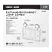 Exit Sign Nuvo 67-123 Combination Red Exit Sign/Emergency Light, 90min Ni-Cad backup, 120-277V, Dual Head, Single/Dual Face, Universal Mounting, Steel/NYC - White Finish Nuvo