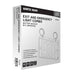 Exit Sign Nuvo 67-123 Combination Red Exit Sign/Emergency Light, 90min Ni-Cad backup, 120-277V, Dual Head, Single/Dual Face, Universal Mounting, Steel/NYC - White Finish Nuvo