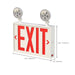 Exit Sign Nuvo 67-123 Combination Red Exit Sign/Emergency Light, 90min Ni-Cad backup, 120-277V, Dual Head, Single/Dual Face, Universal Mounting, Steel/NYC - White Finish Nuvo