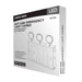 Exit Sign Nuvo 67-124 Combination Red Exit Sign/Emergency Light, 90min Ni-Cad backup, 120/277V, Tri Head, Single/Dual Face, Universal Mounting, Steel/NYC - White Finish Nuvo
