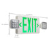 Exit Sign Nuvo 67-125 Combination Green Exit Sign/Emergency Light - Singe/Dual Face - 120/277 Volts - Remote Compatible - White Finish Nuvo