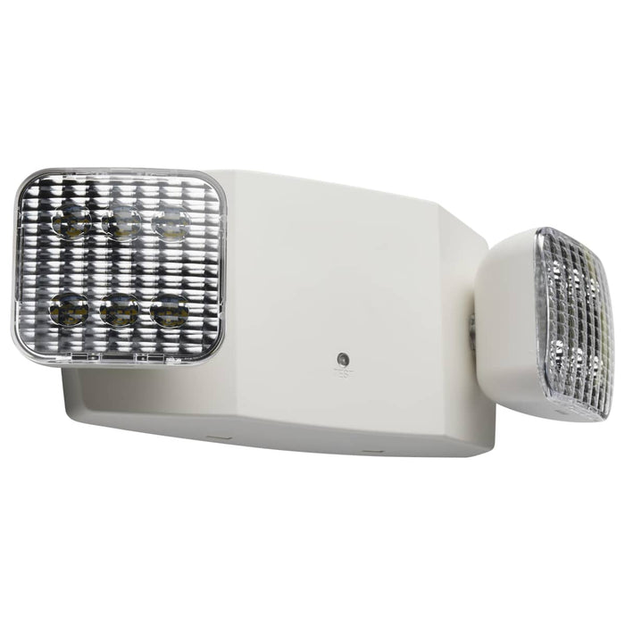 Emergency Light Nuvo 67-130 Emergency Light, 90min Ni-Cad backup, 120/277V, Dual Head, Universal Mounting - White Finish Nuvo