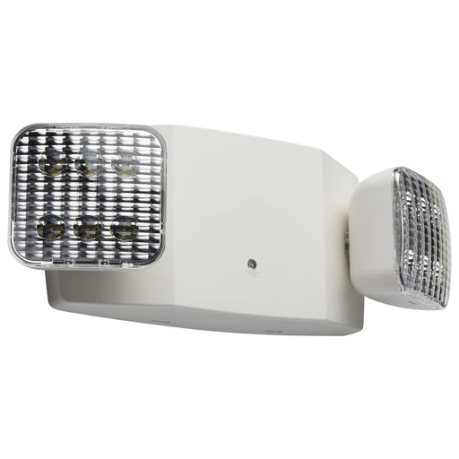 Emergency Light Nuvo 67-131 Emergency Light, 90min Ni-Cad backup, 120/277V, Dual Head, Universal Mounting, Remote Compatible - White Finish Nuvo